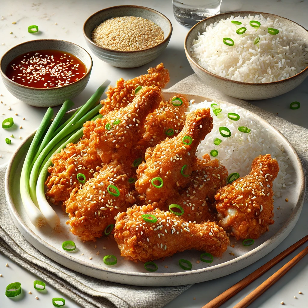 Dybstegt Kylling i Kinesisk Stil